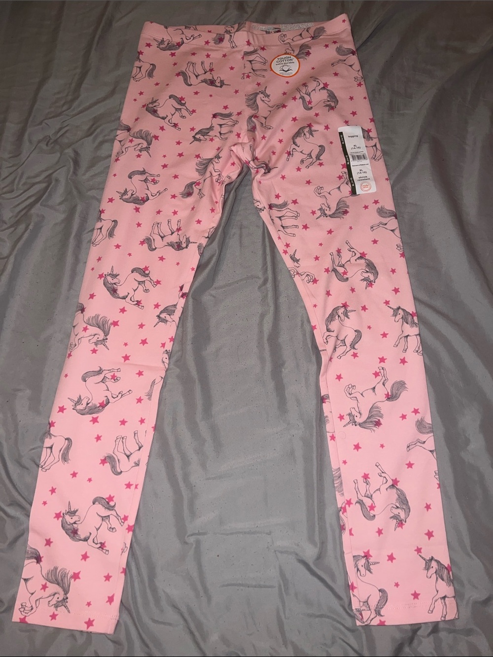 Girls' Pink Unicorn Print Leggings